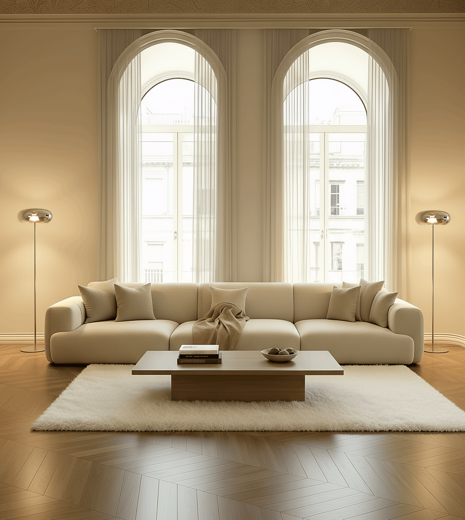 Stylish elegance in mushroom design - as a modern floor lamp