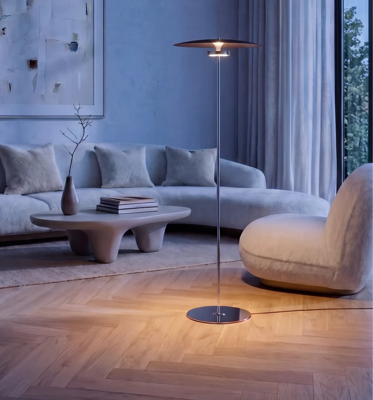 Walnut and chrome in retro design