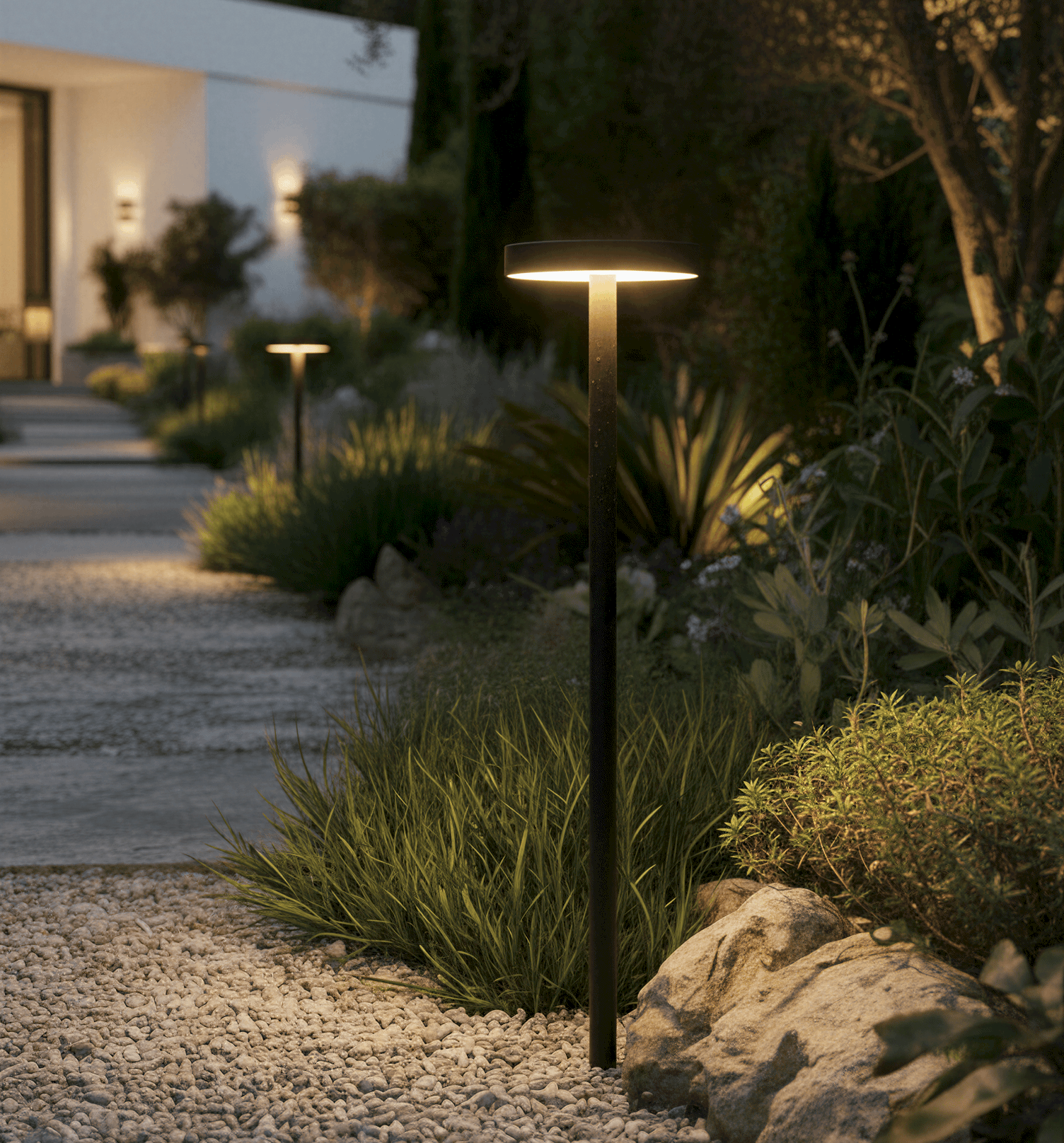 Harmonieus licht in een ronde vorm